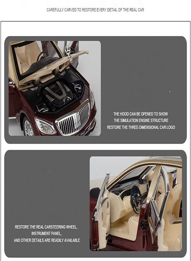 skyzone 1:22 Mercedes Benz Maybach Die-cast Metal car Toy Pullback Toy car for Kids Best Gifts Vehicle Toys for Kids Sound and Light Pull Back Cars Toys - Image 3